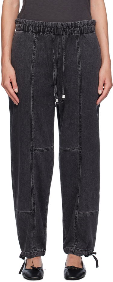Cargo nohavice rag & bone Featherweight Jordan Drawstring Jeans Čierna | WDD24F2992ITAN, 0
