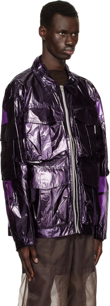 Vetrovka Dries Van Noten Dries Van Noten Overdyed Transparent Jacket Fialová | 251-020532-1258, 1