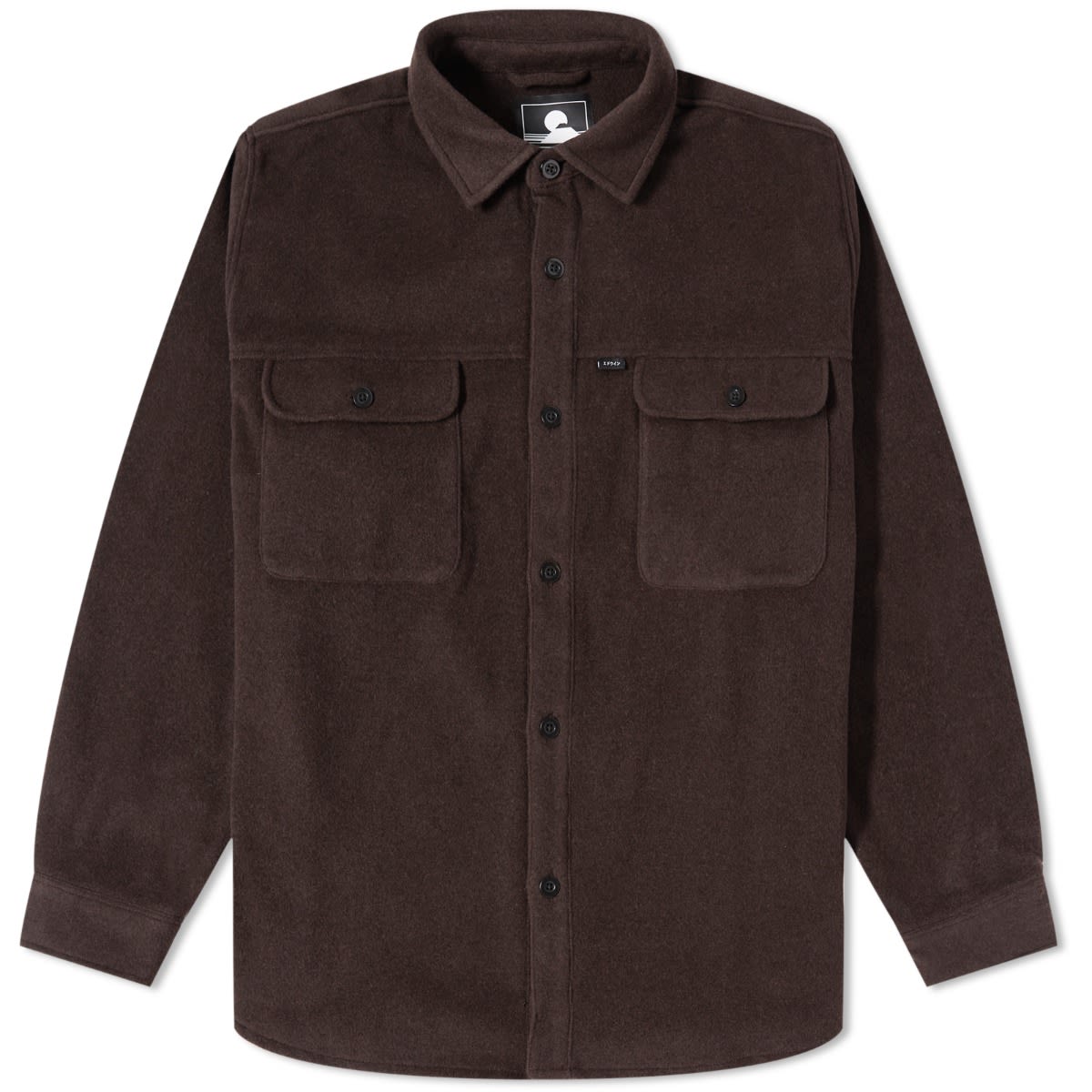 Košeľa EDWIN Jowen Brushed Flannel Overshirt Hnedá | I032497-5199, 0