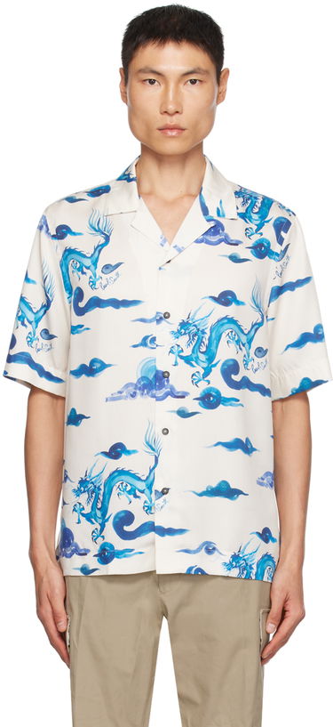 Košeľa Paul Smith Paul Smith Dragon Print Regular Shirt Biela | M1R-905U-L02132-01, 0