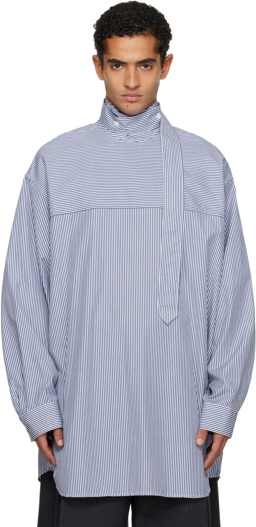 Košeľa Dries Van Noten Dries Van Noten Paneled High-Neck Shirt Rôznofarebný | 252-020787-2296