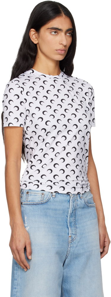 Tričko Marine Serre Short Sleeves T-Shirt with Moon Print Červená | UTS001A CJER0001, 4