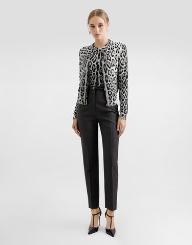 Sveter Dolce & Gabbana Dolce & Gabbana Leopard-Print Silk Cardigan Šedá | FXV07TJAHLAHI13N, 1