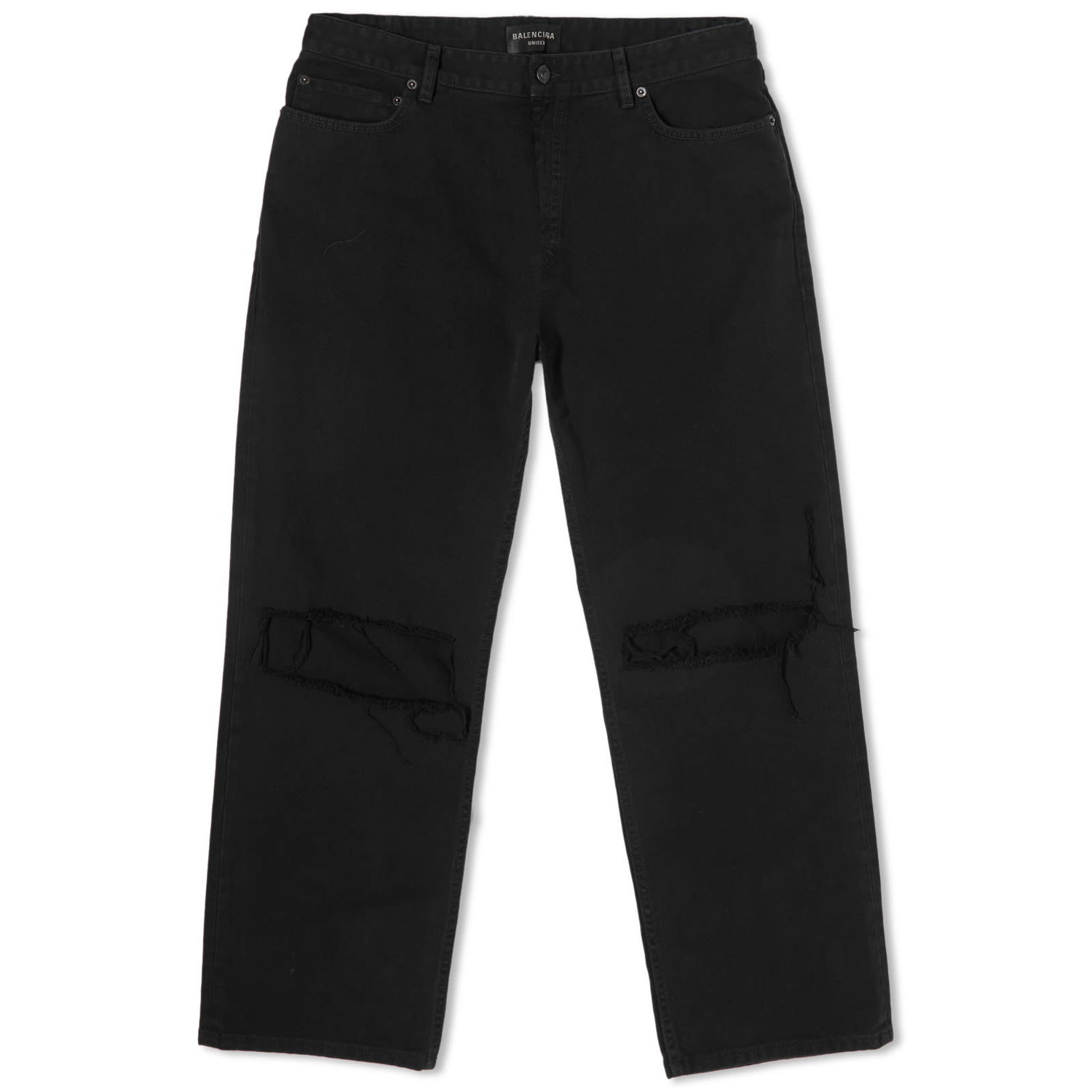 Nohavice Balenciaga Ripped Loose Čierna | 745149-TNW11-1700, 0