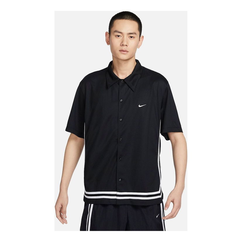 Košeľa Nike Men's Breathable Button-Down Basketball Shirt Čierna | FN2876-010