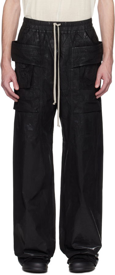 Cargo nohavice Rick Owens Rick Owens DRKSHDW Hollywood Creatch Wide Drawstring Cargo Pants Čierna | DU01E3394 PF, 0