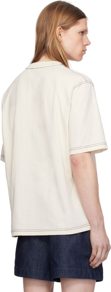 Tričko AMI AMI Paris Signature Cotton T-Shirt Béžová | HTS029.JE0118, 2