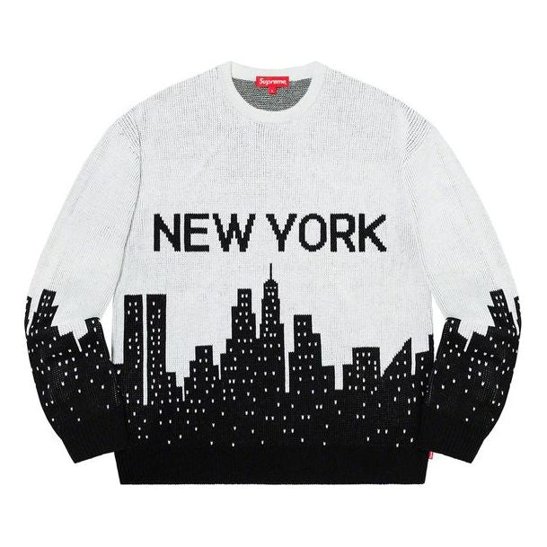 Sveter Supreme Knit Skyline Cityscape  Sweater Biela | SUP-SS20-048