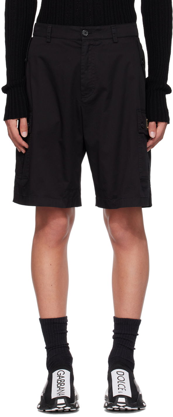 Šortky Dolce & Gabbana Black Plate Shorts Čierna | GV5IHTFUFJR, 0