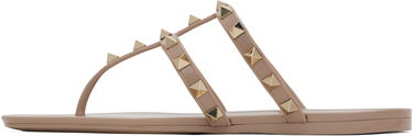 Starostlivosť o obuv Valentino Valentino Garavani Rockstud Thong Sandals Béžová | 6W2S0T84PVS, 2