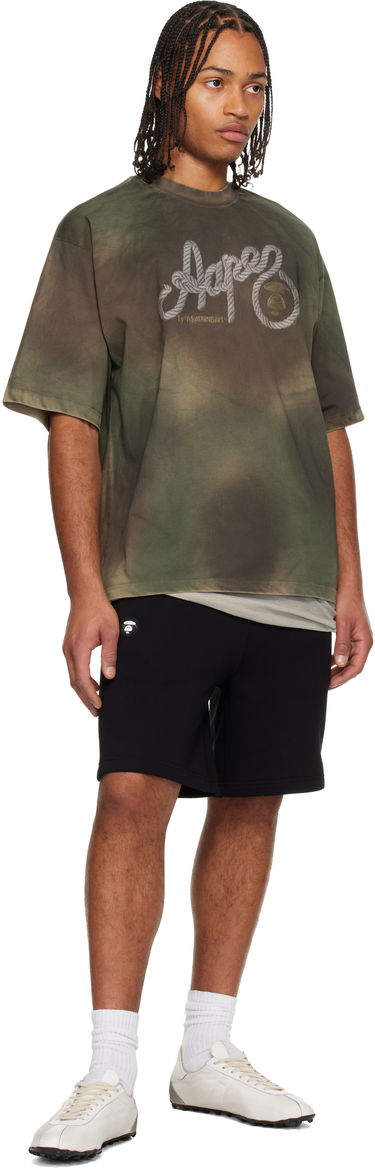 Šortky AAPE by A Bathing Ape 'AAPENOW' Moonface Logo Sweat Shorts Čierna | AAPSPMB676XXOBKX, 3