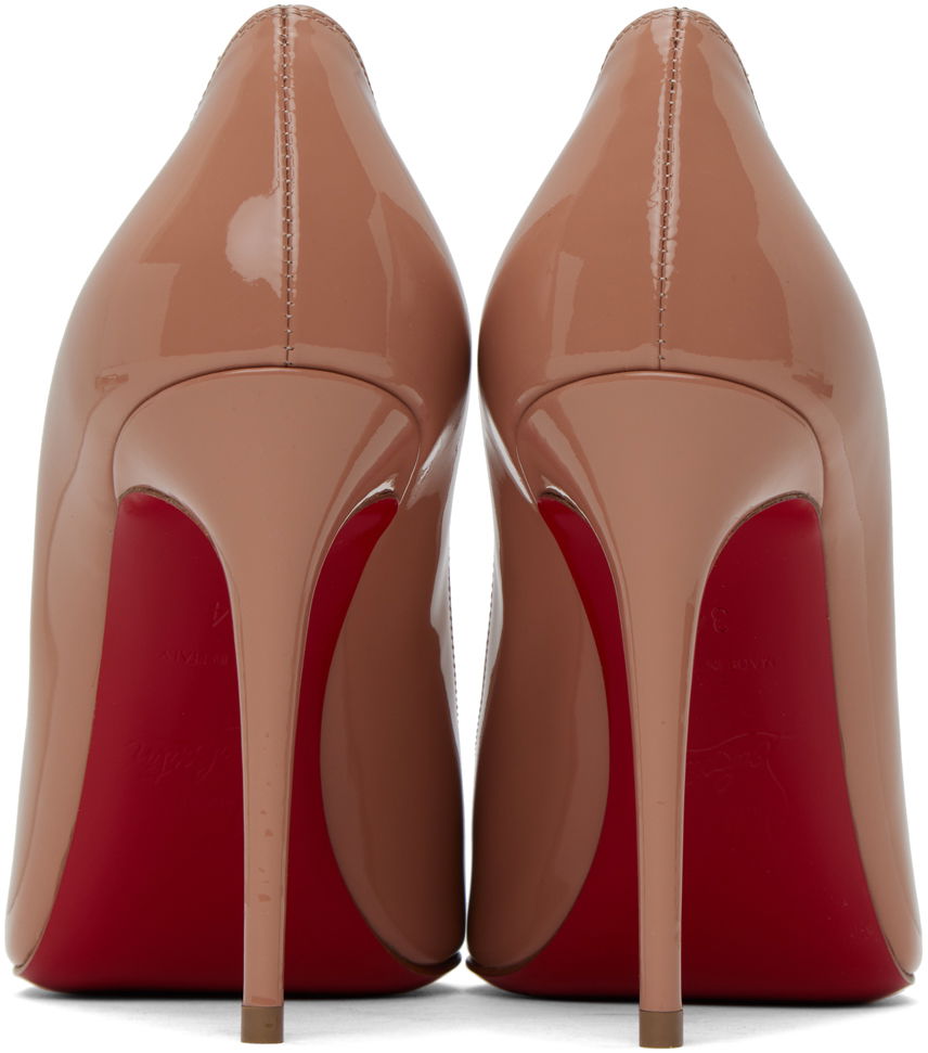Šperky Christian Louboutin Christian Louboutin Kate 100 Patent Leather Pumps Béžová | 3191411, 1