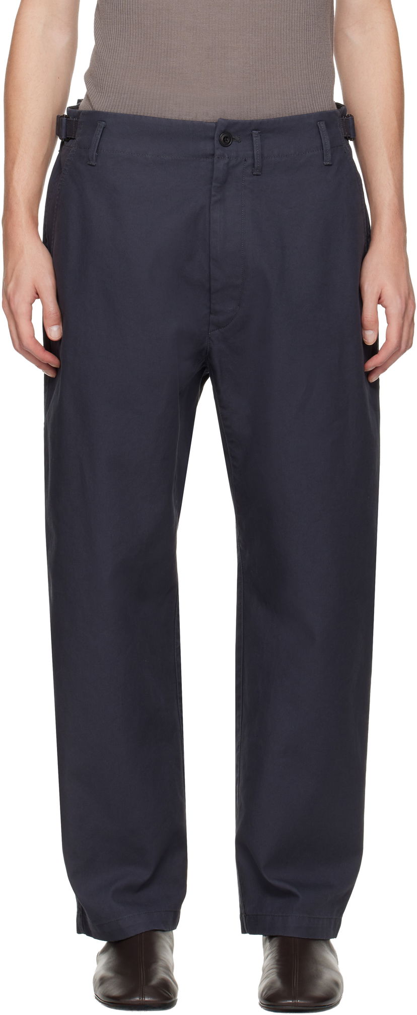 Nohavice LEMAIRE LEMAIRE Carrot Pants Navy | PA1254 LF1452