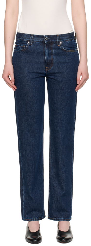 Džínsy TOTEME TOTEME Low Straight Jeans Modrá | 252-WRB0270-FB0045, 0