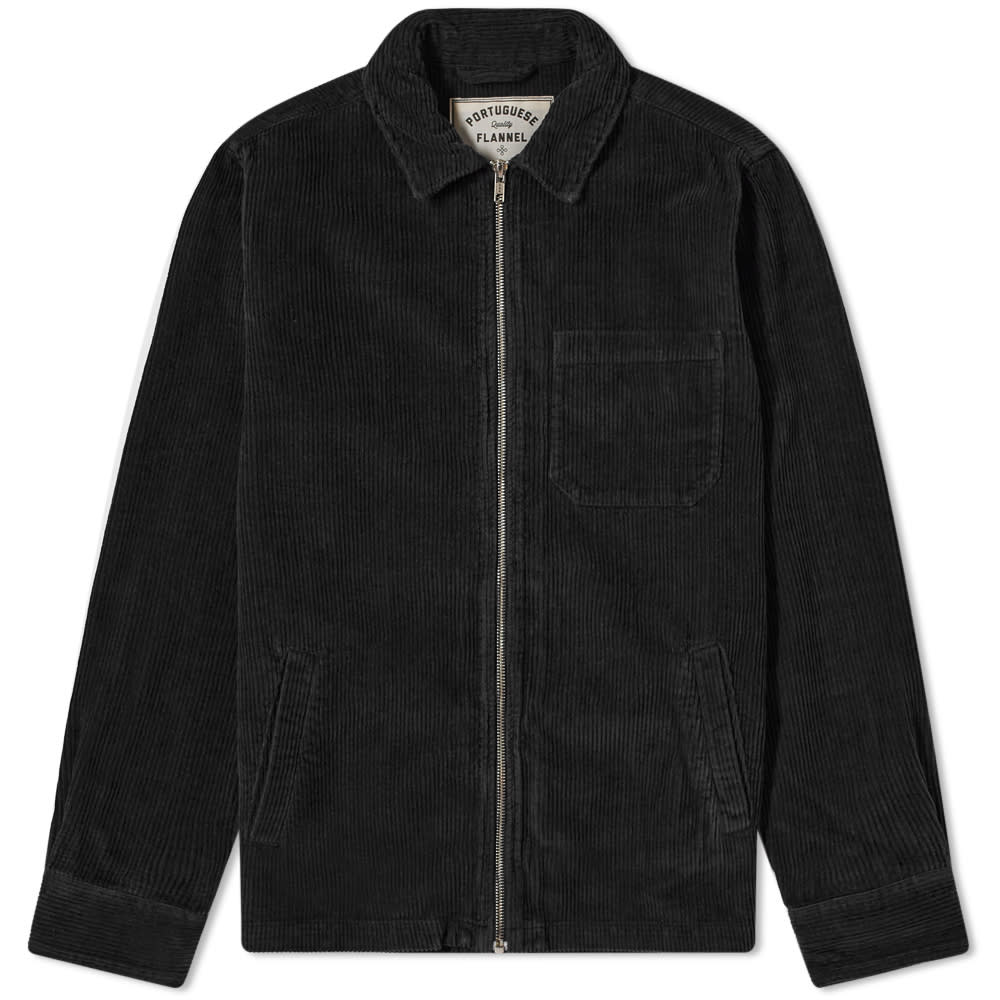 Bunda Portuguese Flannel Fecho Corduroy Jacket Čierna | PF-FCHCRDJKT-BLK, 0