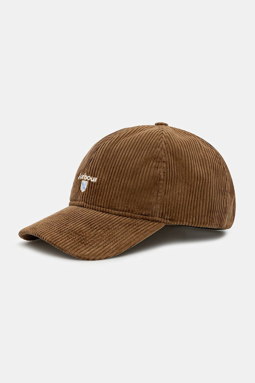 Šiltovka Barbour Preston Corduroy Baseball Cap Hnedá | MHA0911BE51