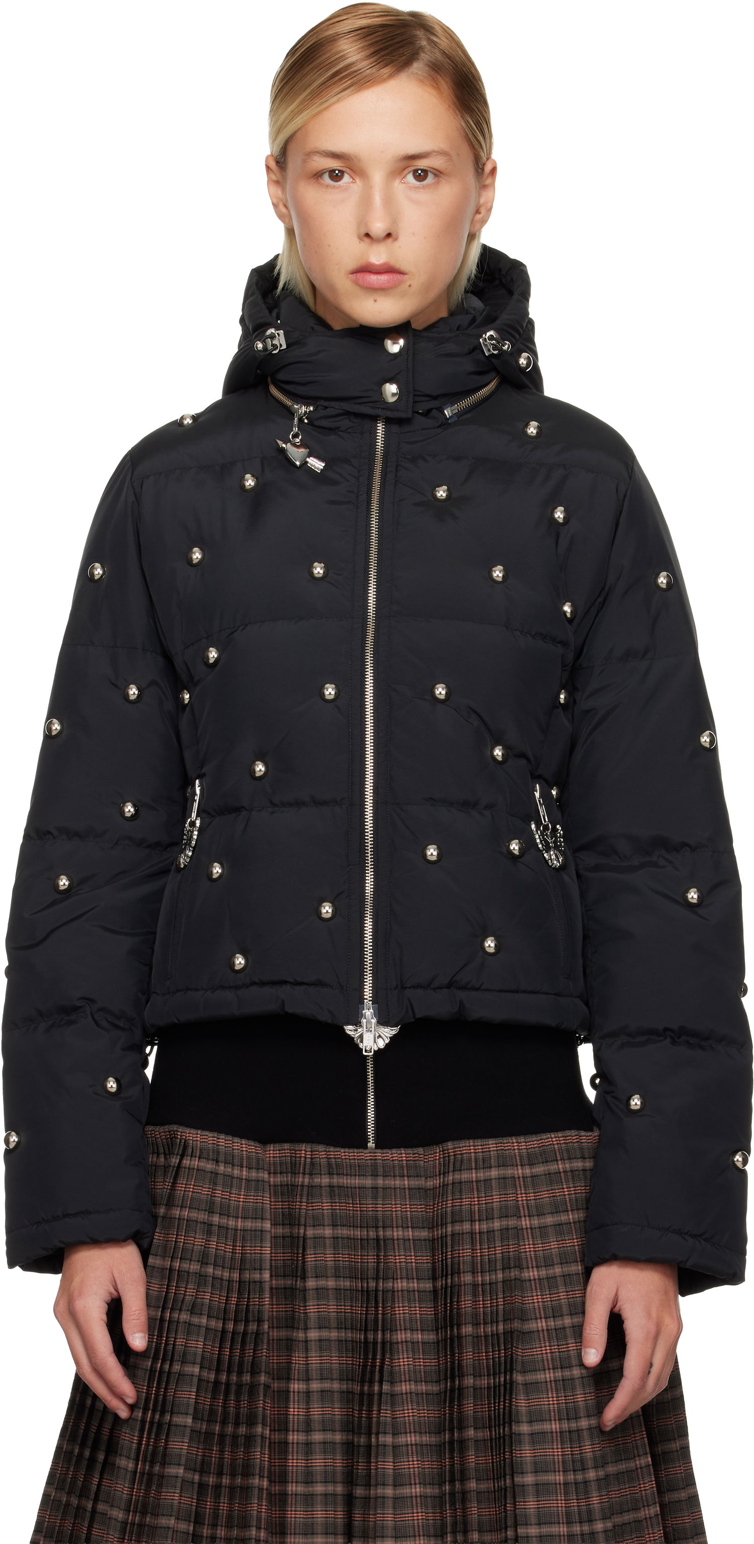 Prešívaná bunda Chopova Lowena Chopova Lowena Fallout Studded Down Puffer Jacket Čierna | 5328, 0