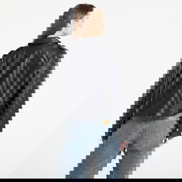 Bunda CALVIN KLEIN Leather Moto Jacket Čierna | LV047E501G UB1, 4