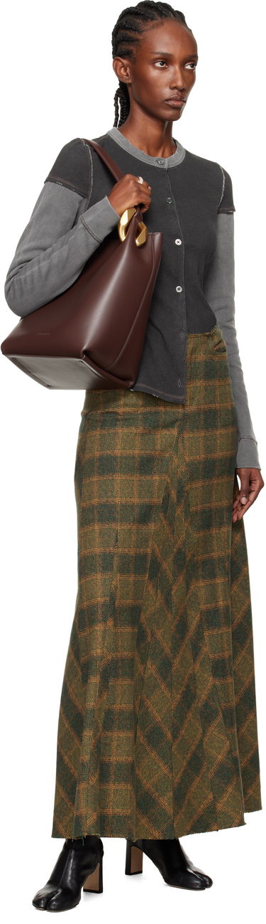 Tote bag JW Anderson JW Anderson 'The JWA Corner Bucket' Leather Tote with Sculptural Handle Hnedá | HB0737-LA0232, 3