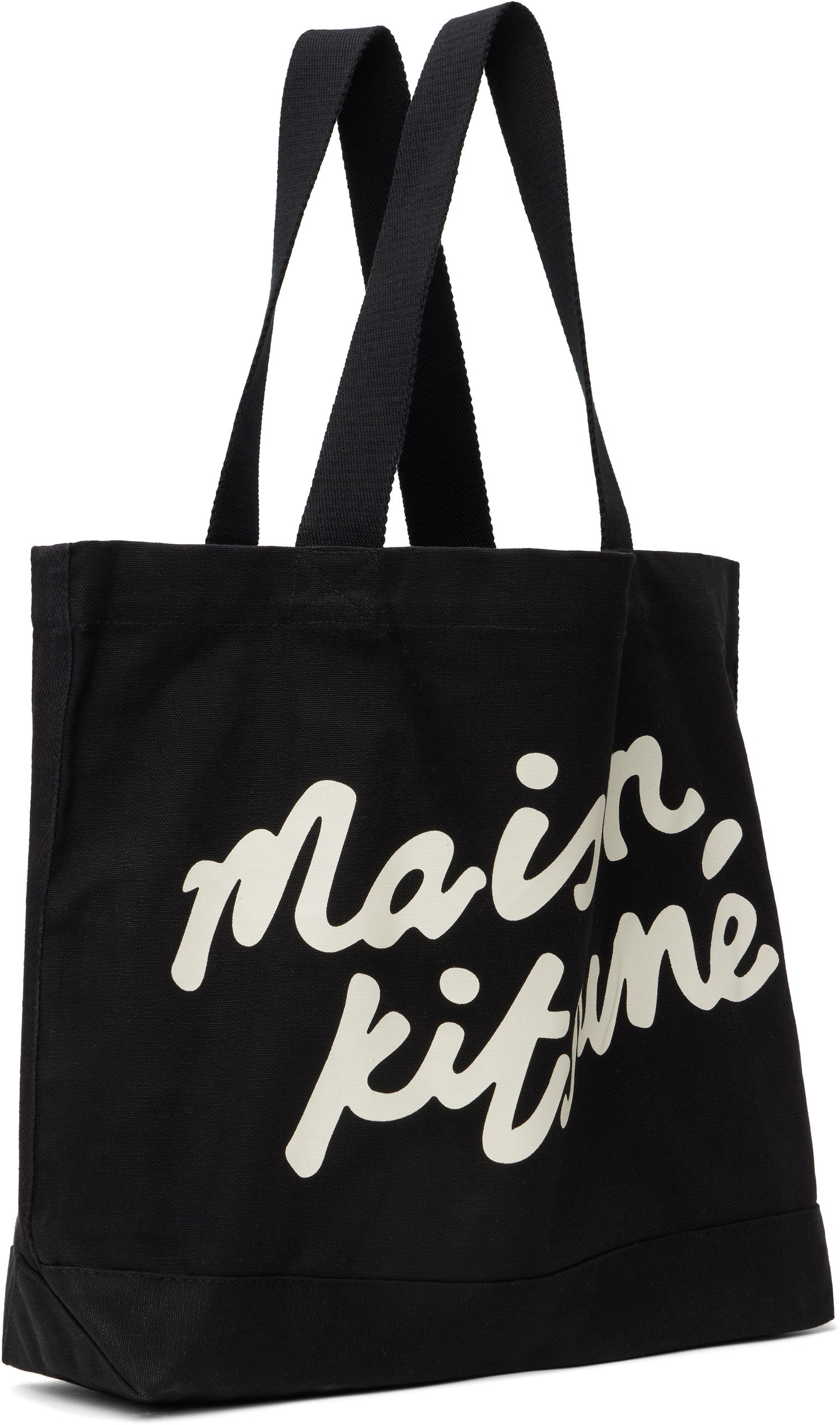 Tote bag MAISON KITSUNÉ Maison Kitsuné Handwriting Tote Bag Čierna | OW05124WW9042, 1