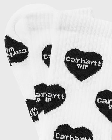 Ponožky Carhartt WIP Heart Logo Jacquard Socks Biela | I034483_1, 2