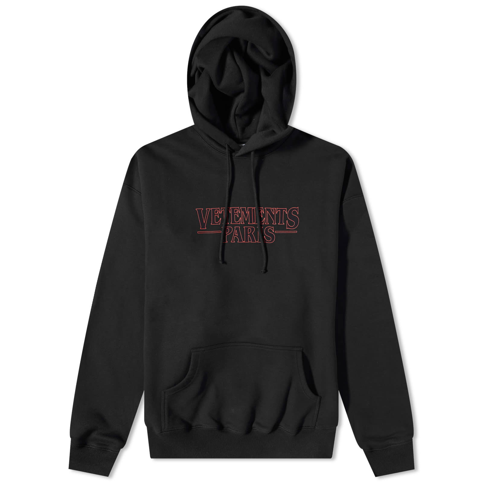 Paris Logo Hoodie Black