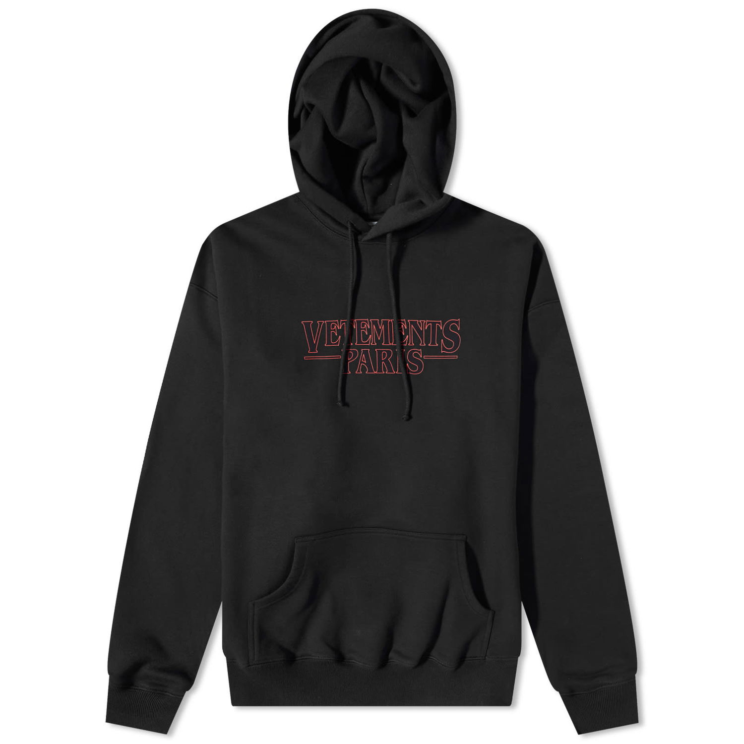 Mikina VETEMENTS Paris Logo Hoodie Black Čierna | UE54HD500B, 0