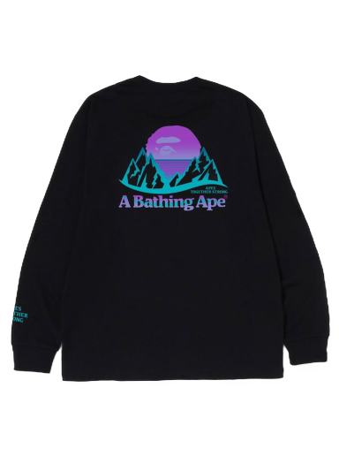 Tričko BAPE Mountain L/S Tee Čierna | 1I80-111-015
