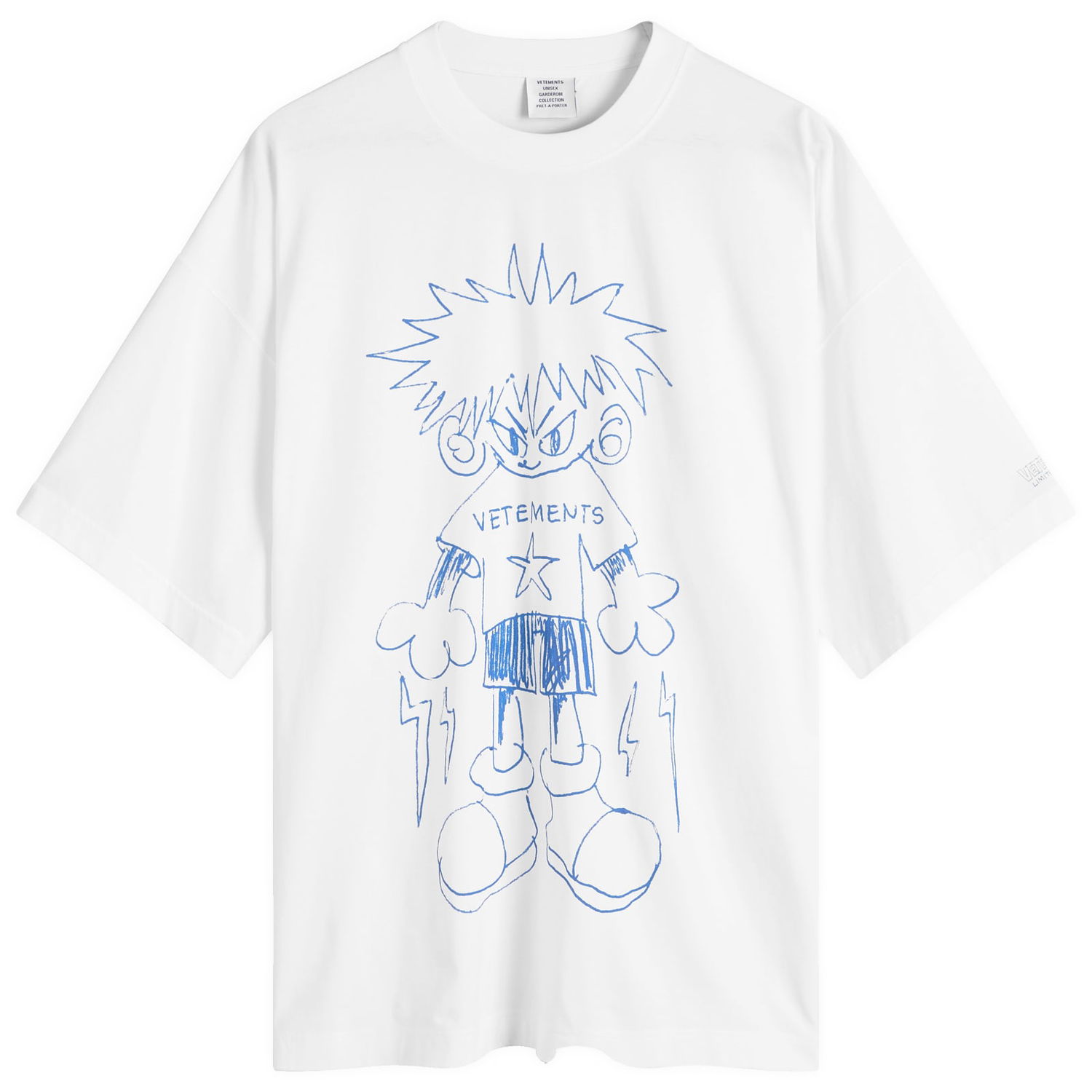 Tričko VETEMENTS Drawing T-Shirt Biela | UA65TR700W, 0