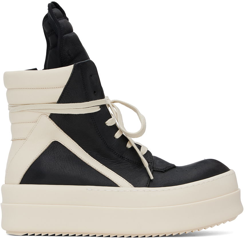 Tenisky a topánky Rick Owens Mega Bumper Geobasket "Black Off-White" Čierna | RU01D3868 LOOLCO, 0