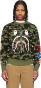 1st Camo Shark Graphic Crewneck Sweatshirt