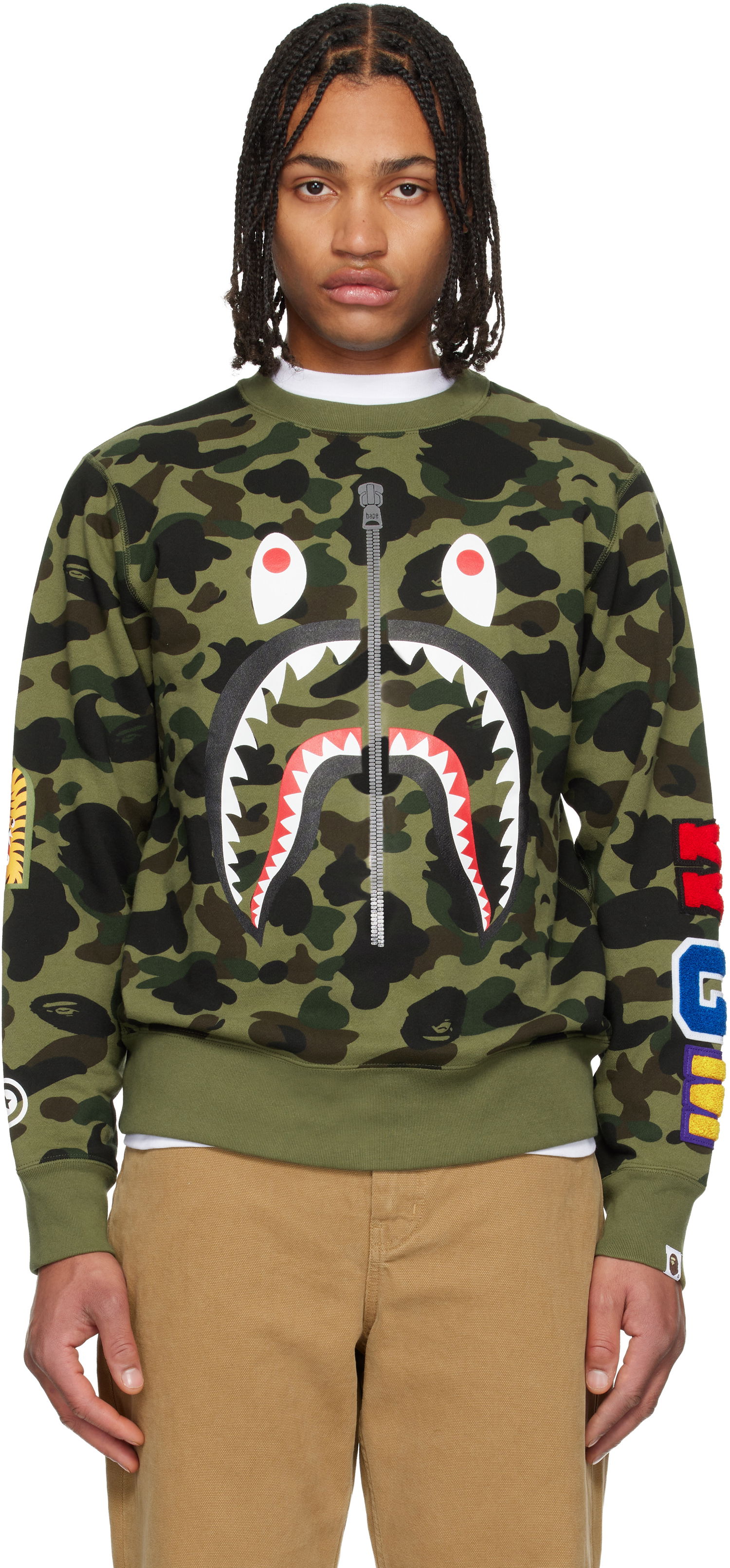 Mikina BAPE 1st Camo Shark Graphic Crewneck Sweatshirt Rôznofarebný | 001SWL801011M, 0