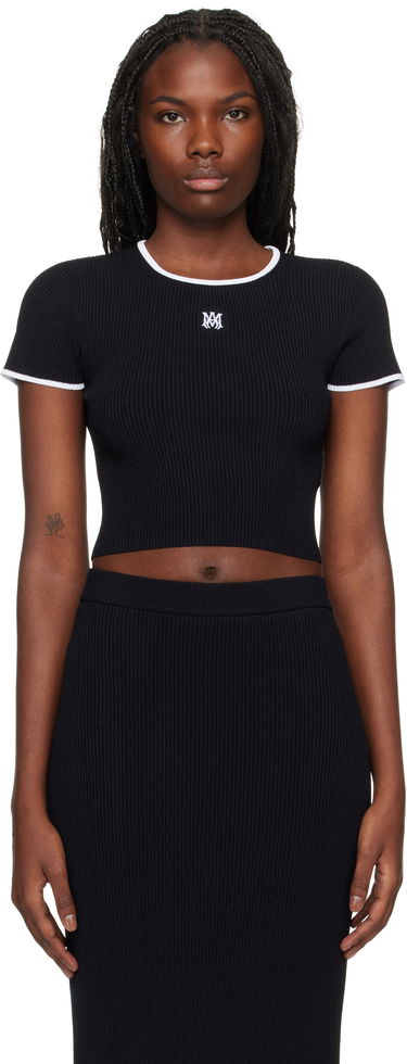 Crop Top AMIRI Crop T-Shirt Čierna | AWKNTE1008, 0