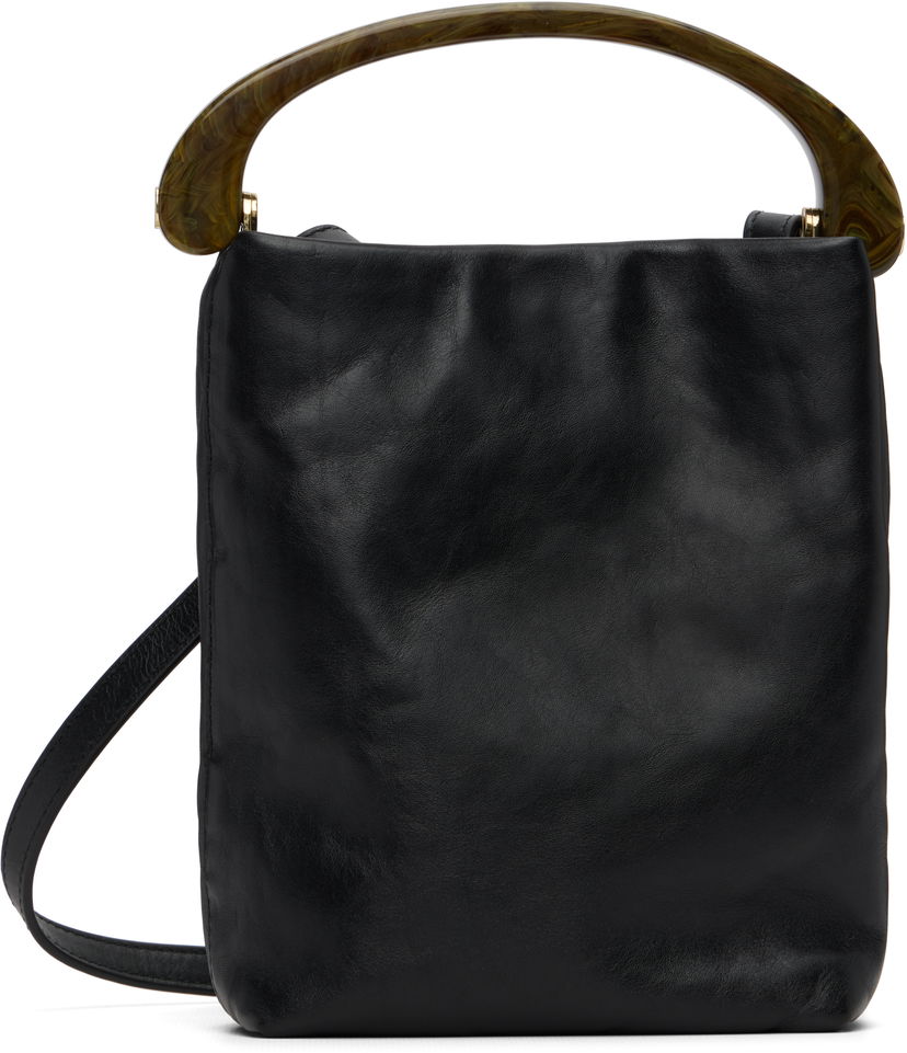 Taška cez rameno Dries Van Noten Dries Van Noten Micro Leather Shoulder Bag Čierna | 252-011523-195
