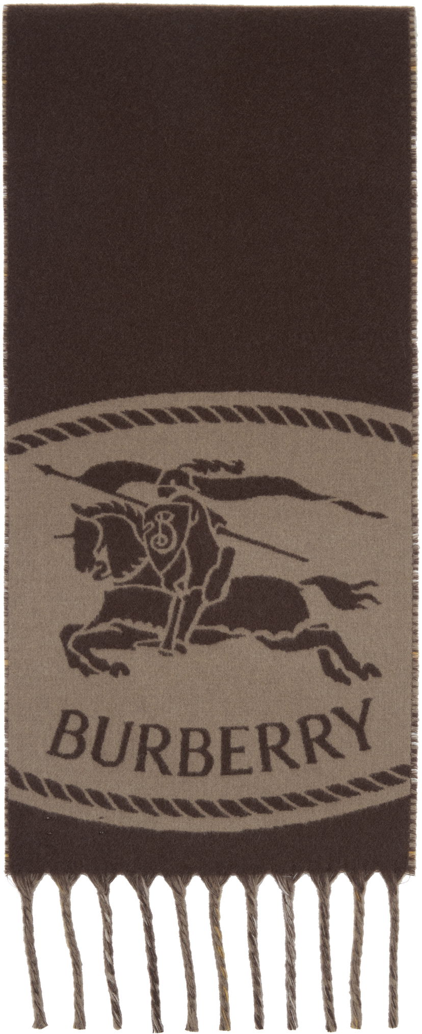 Šál Burberry Burberry Reversible Knight Stamp Scarf Hnedá | 8109747