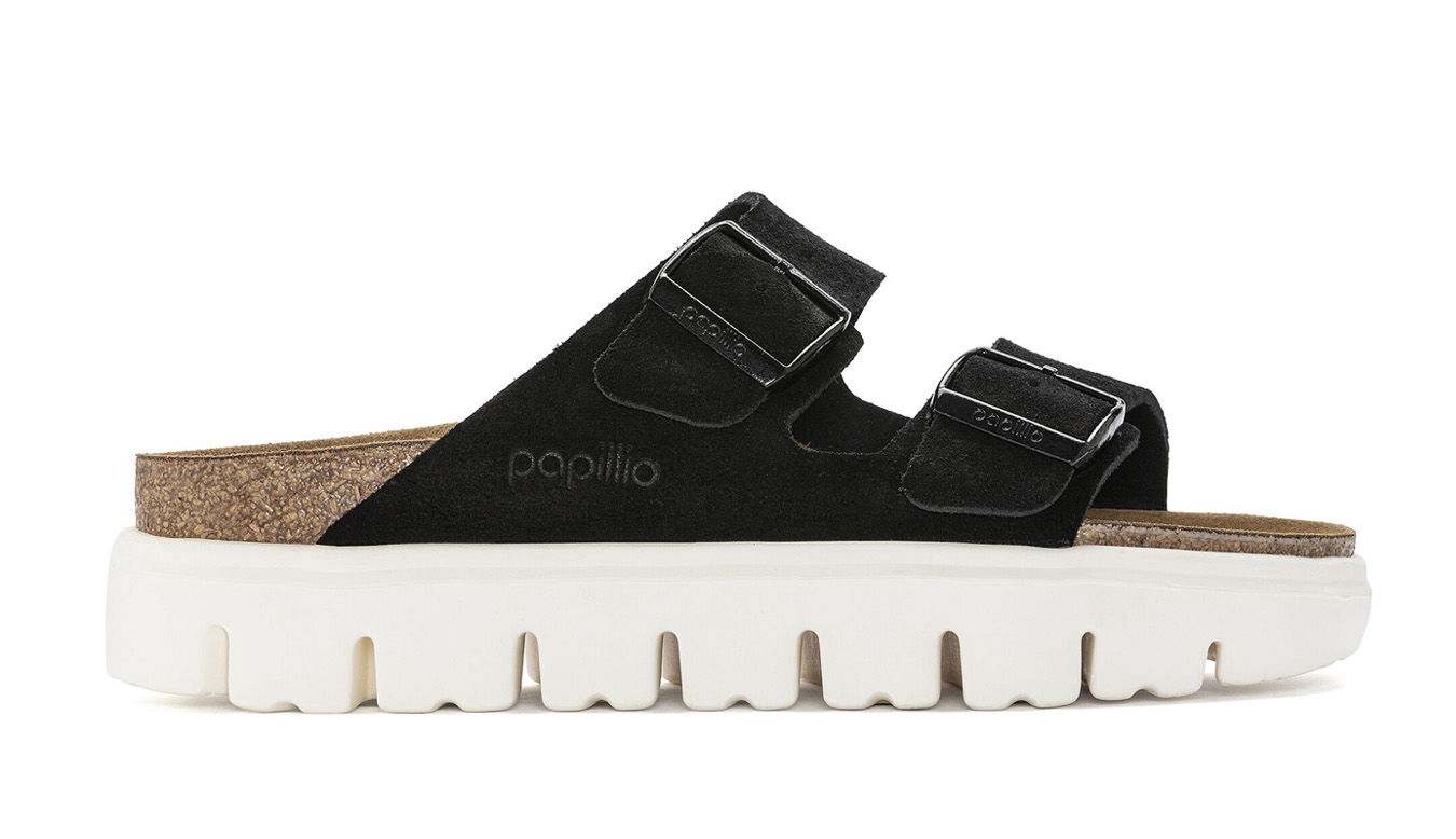 Tenisky a topánky Birkenstock Arizona Chunky Suede Leather Narrow Fit Čierna | 1023717, 0