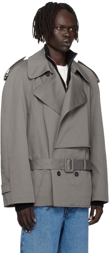 Trenčkot Maison Margiela MM6 Maison Margiela Cotton Twill Sportsjacket Trench Coat Šedá | S62AN0154 S54452, 4