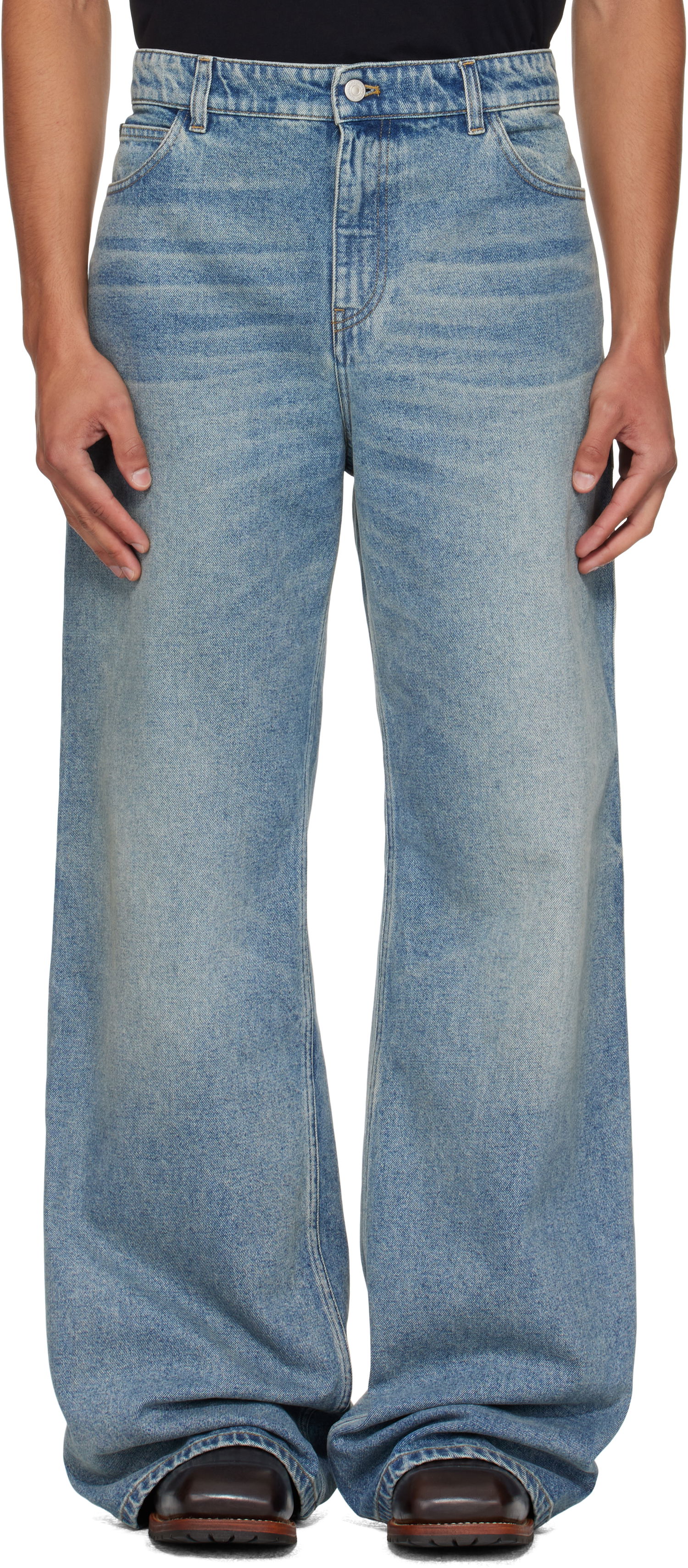 Džínsy Courrèges Courrèges Hammer Baggy Jeans Modrá | VESDPA241DE0041, 0