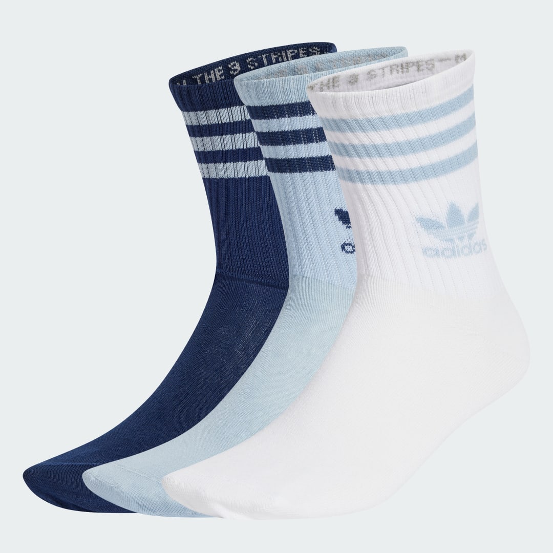 Mid Cut Crew Socks - 3 Pairs