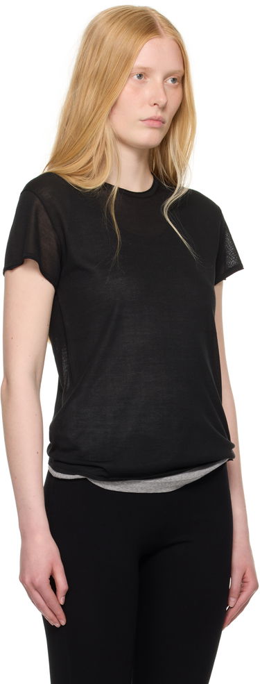 Tričko TOTEME TOTEME Silk T-Shirt Čierna | 252-WRT0476-YA0173, 1