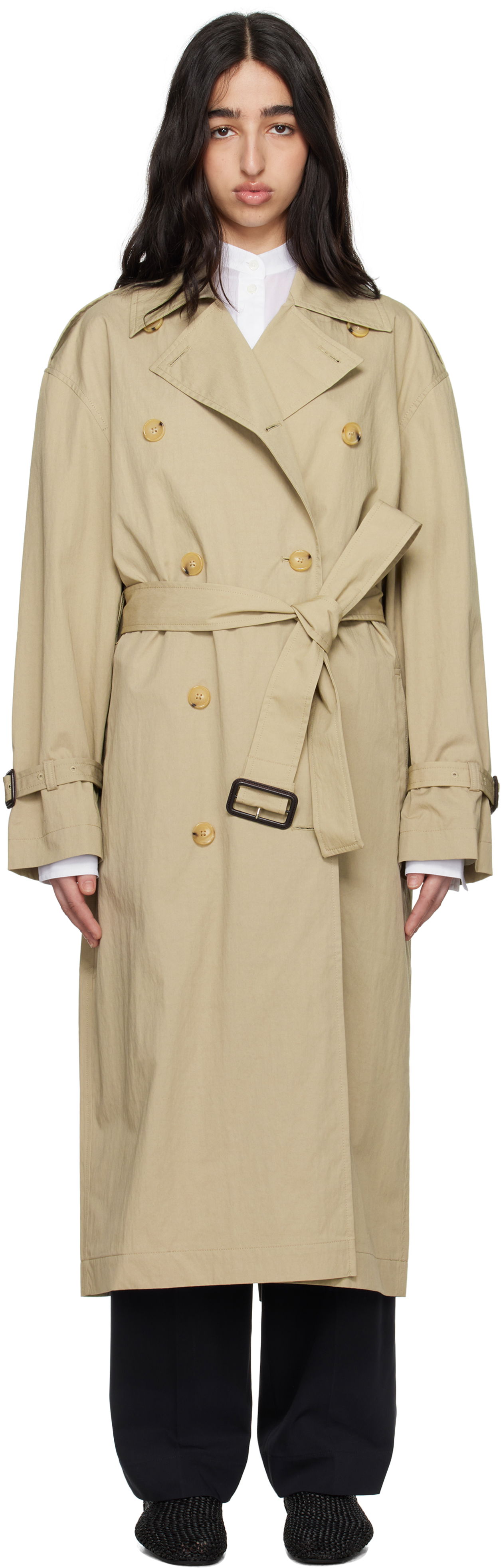 Trenčkot TOTEME TOTEME Crisp Summer Trench Coat Béžová | 252-WRO0197-FB0410, 0