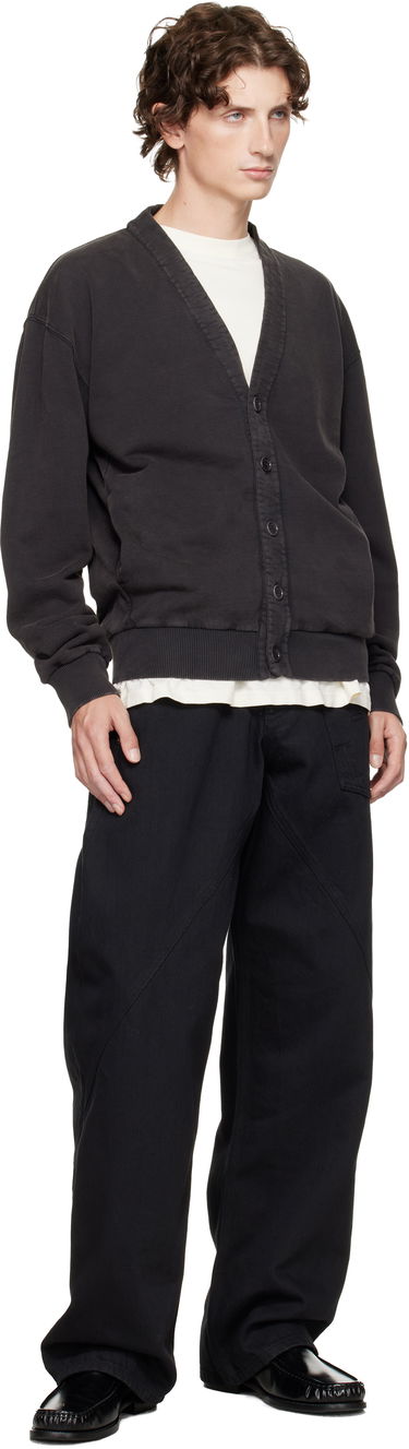 Sveter JW Anderson JW Anderson Garment-Dyed Cardigan Čierna | JW0246-PG1842, 3