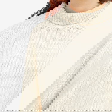 Sveter PANGAIA Recycled Cashmere Chunky Turtleneck Sweater, Size Large Biela | 10000672139, 5