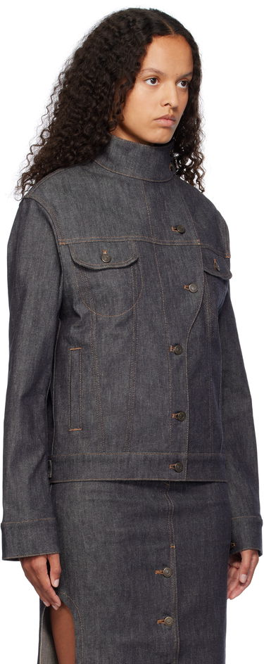 Bunda Courrèges Motorcycle Denim Jacket Modrá | 424DBL217DE0035, 1