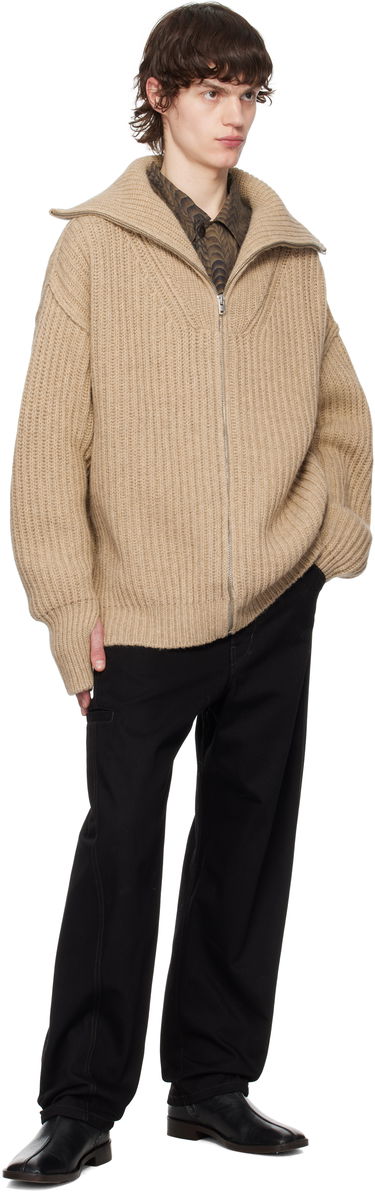 Sveter LEMAIRE LEMAIRE Trucker Collar Knit Cardigan Béžová | TO1260 LK1029, 3