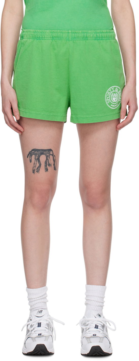 Šortky Sporty & Rich Connecticut Crest Shorts Zelené | SHAW2314VE, 0