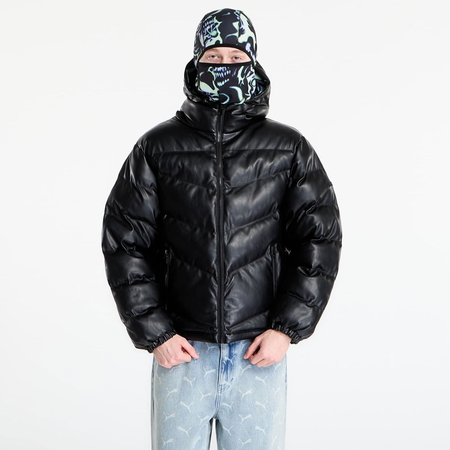 Prešívaná bunda Wasted Paris Skull Puffer M L Čierna | WP_000338, 0