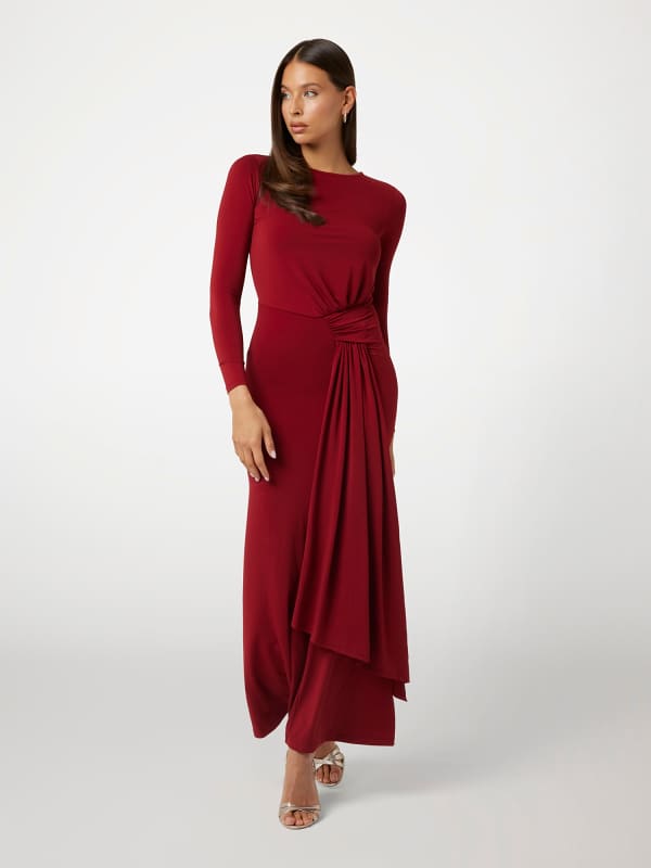 Long Sleeve Ruched Dress