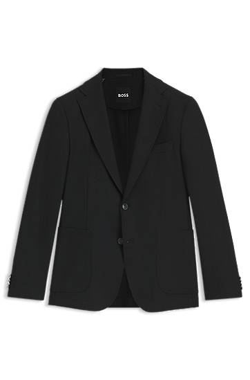 Bunda BOSS BOSS Slim-Fit Stretch Jacket Čierna | 50546055