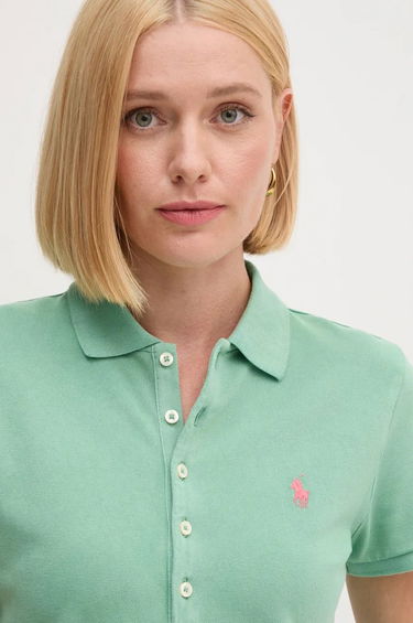 Polo tričko Polo by Ralph Lauren Slim Fit Cotton Polo Shirt Zelené | 211939271, 3